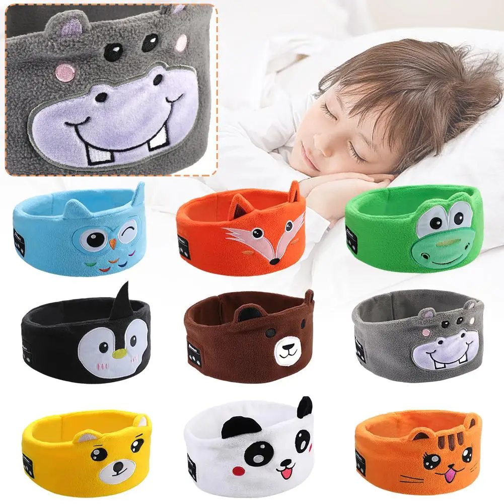 Kid Bluetooth Headphone Sleep Mask Bluetooth 5.0 Stereo Music Player Support Handsfree Soft Music Headband For Children Gifts 2
