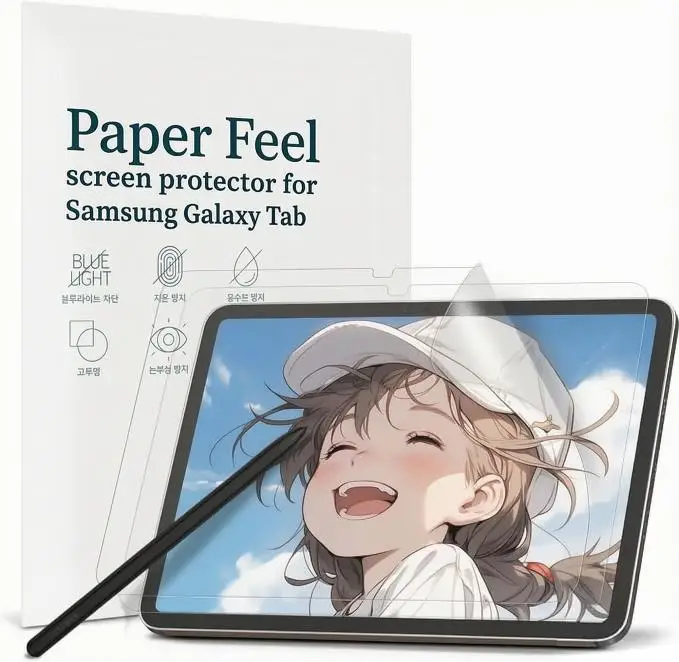 Película de papel sintético para Samsung Galaxy Tab A7 A8 A9 S6 S7 Tab S9 S10 FE A7 Lite, Protector de pantalla sin vidrio, 2 uds.