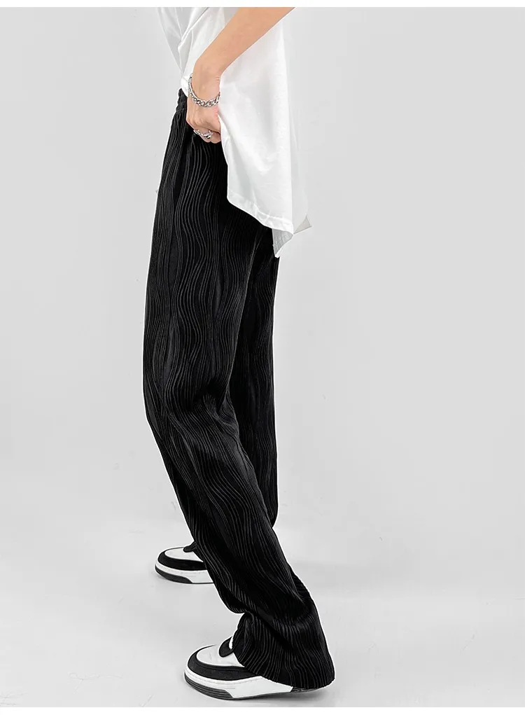 pleated wide leg pants