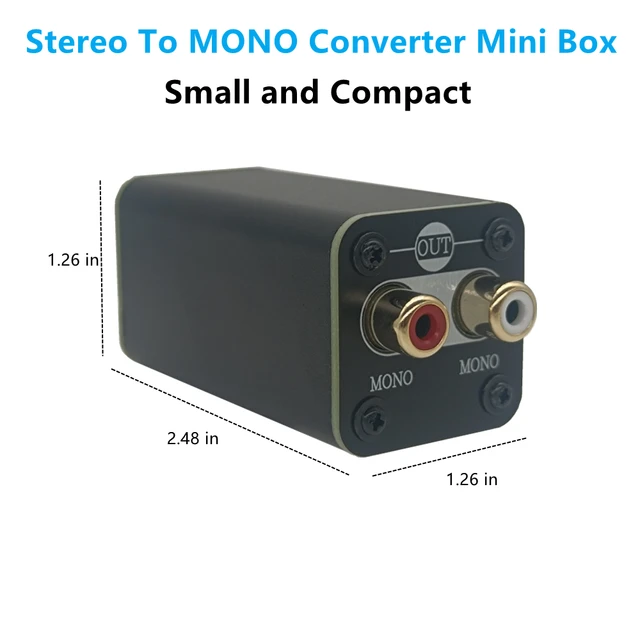 Convertisseur Stéréo Simple Vers Mono, Adaptateur Audio Rca Évité Vers Mono,  Boîte De Somme - Home Cinéma Amplificateurs - AliExpress