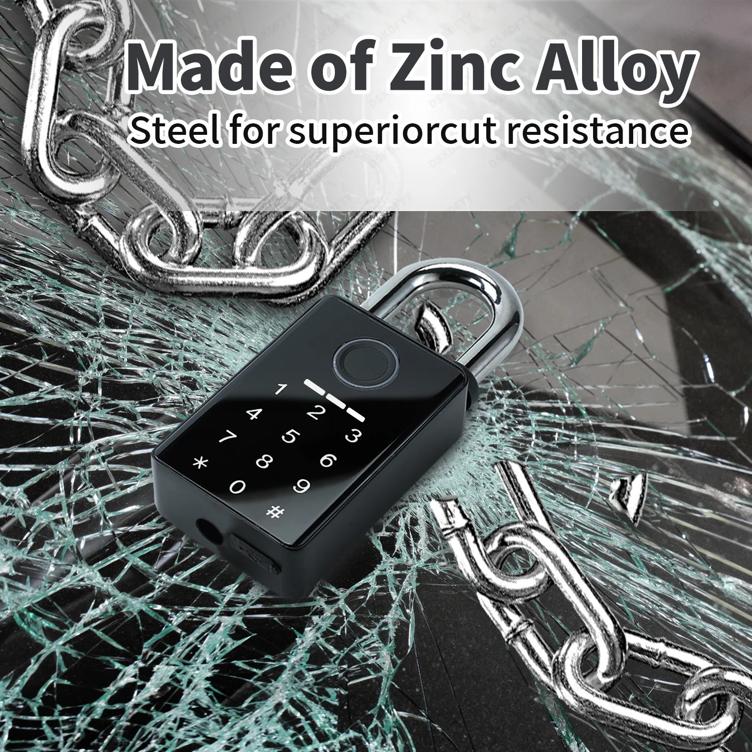 DSKDFTY Waterproof Tuya Padlock Fingerprint Electronic Lock Keyless Unlock Heavy duty Padlock for home house Warehouse garage smart lock electronic lock fingerprint padlock