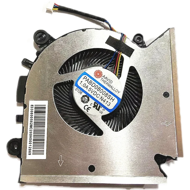 

New CPU Cooler Fan for MSI GF63 GF65 MS-16R1/R3/R5 WF65 Cooling Fan PABD08008SH DC 5V 1.0A N413