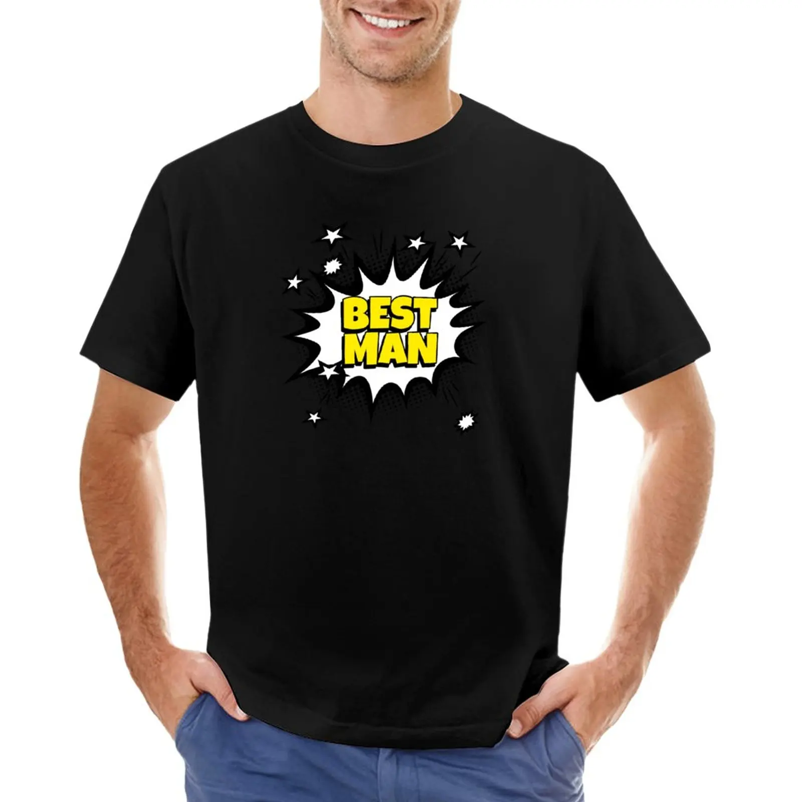 

Best Man Comic (Graphic) T-Shirt man clothes shirts graphic tees Blouse Men's t shirts