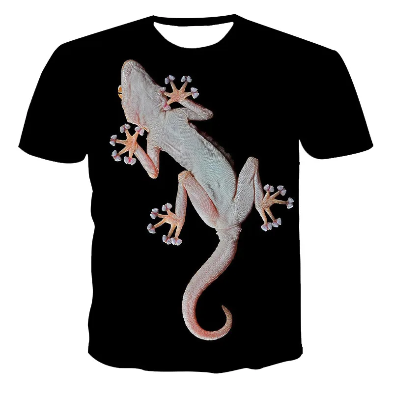 

New Lizard 3d Printing Men's Women's Children's Cute Animal Pattern Street Style Breathable Lightweight Summer Sports Tops