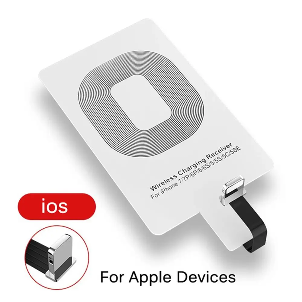 Mat Adapter Induction Patch Charge Coil Qi Wireless Charging Receiver for iPhone 5 5S SE 6 6S 6Plus 7 Plus