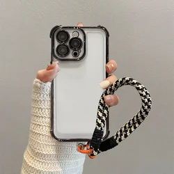 Funda de teléfono con diseño de mariposa y cubierta de correa