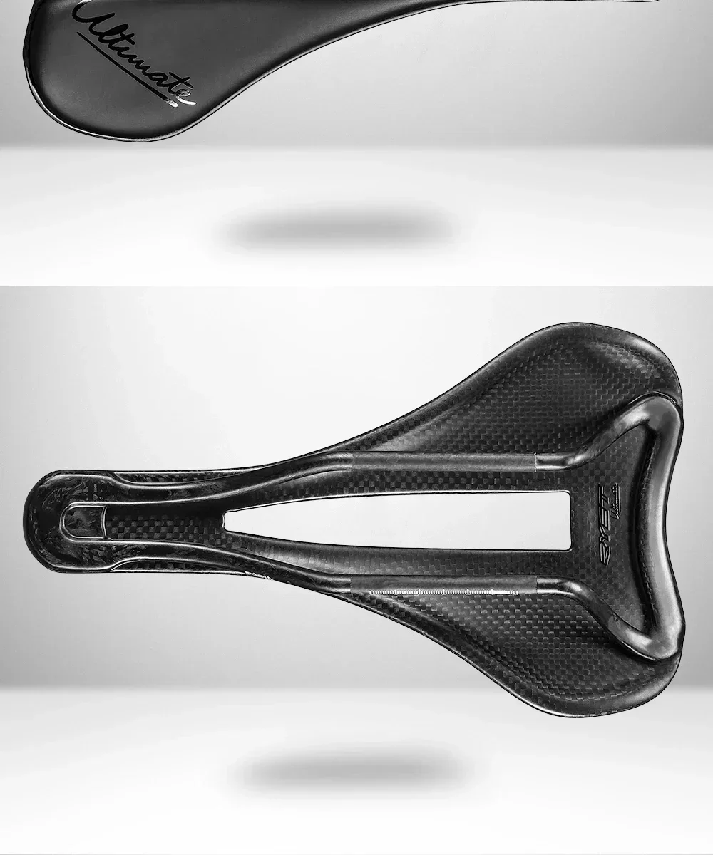RYET Carbon-Fahrradsattel, 135 g, 240 x 145 mm, 3D-gedruckt/EVA-gepolstert, für Rennrad, MTB, Kies, Radfahren, Komfort, Performance-Sitz – Detail 18