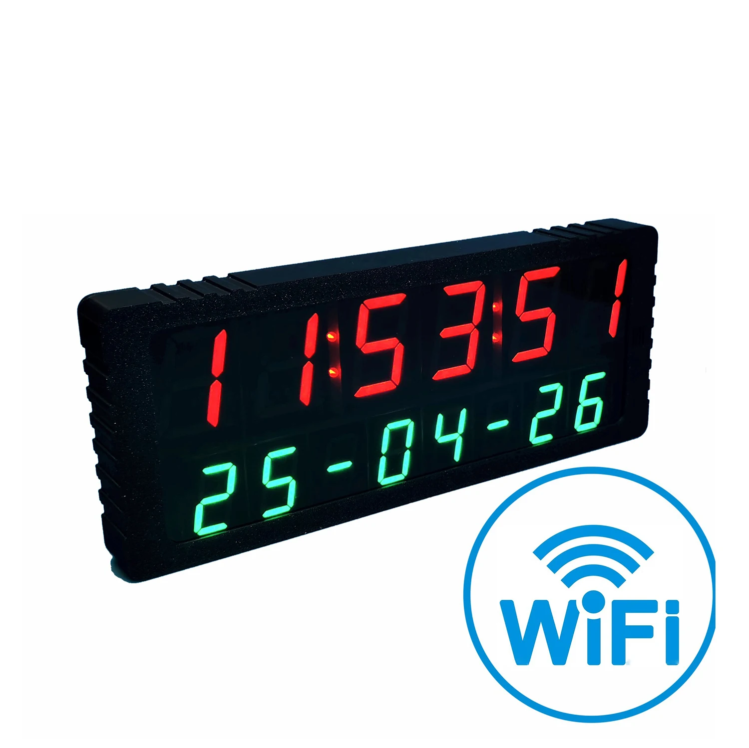 WIFI Clock Wireless Network Timing LED Electronic Clock Display TIME ...