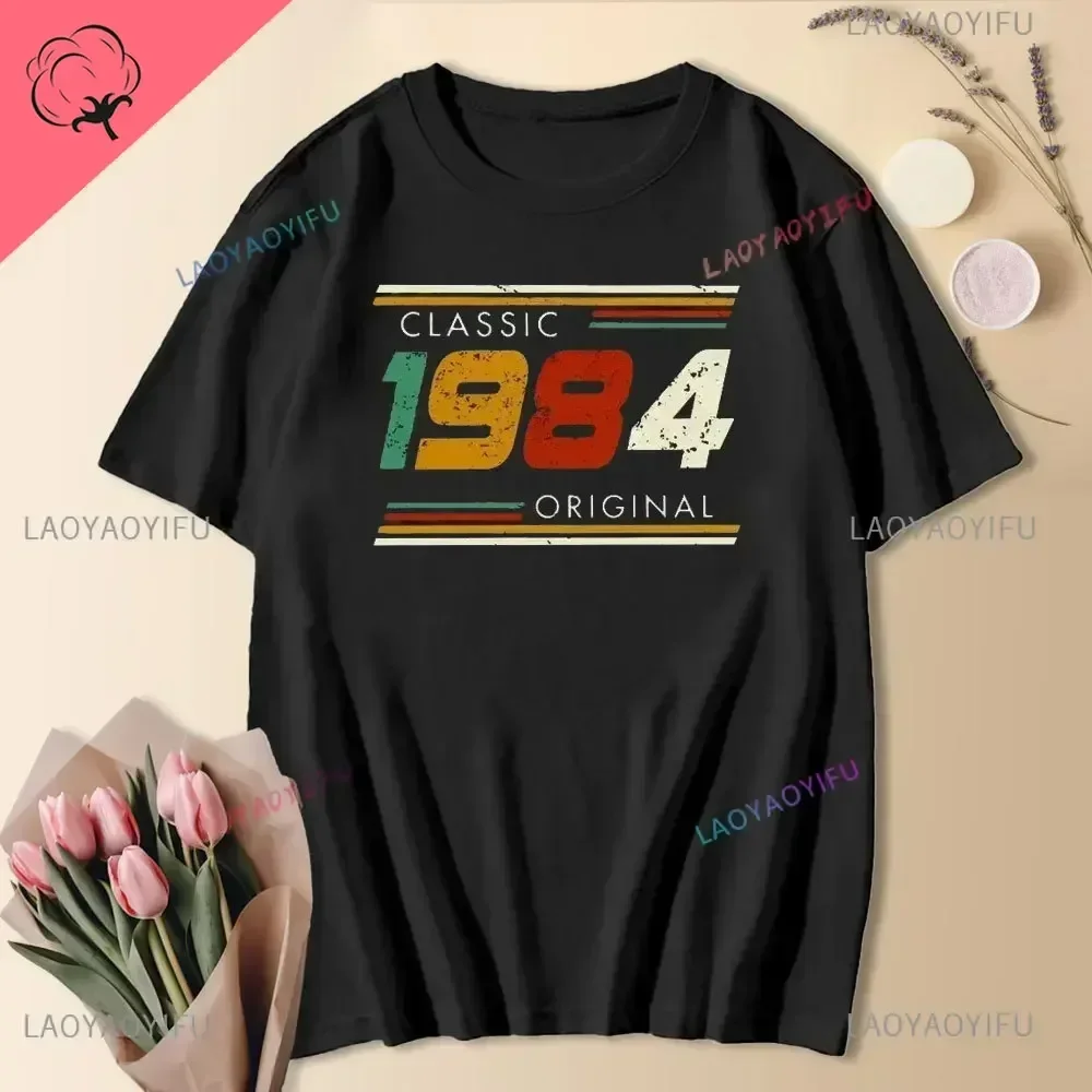 1984 40th 40 Years Old Limited Edition Vintage Cotton T Shirt Men Women Birthday Anniversary T-shirts Gift Short Sleeve Tee Tops