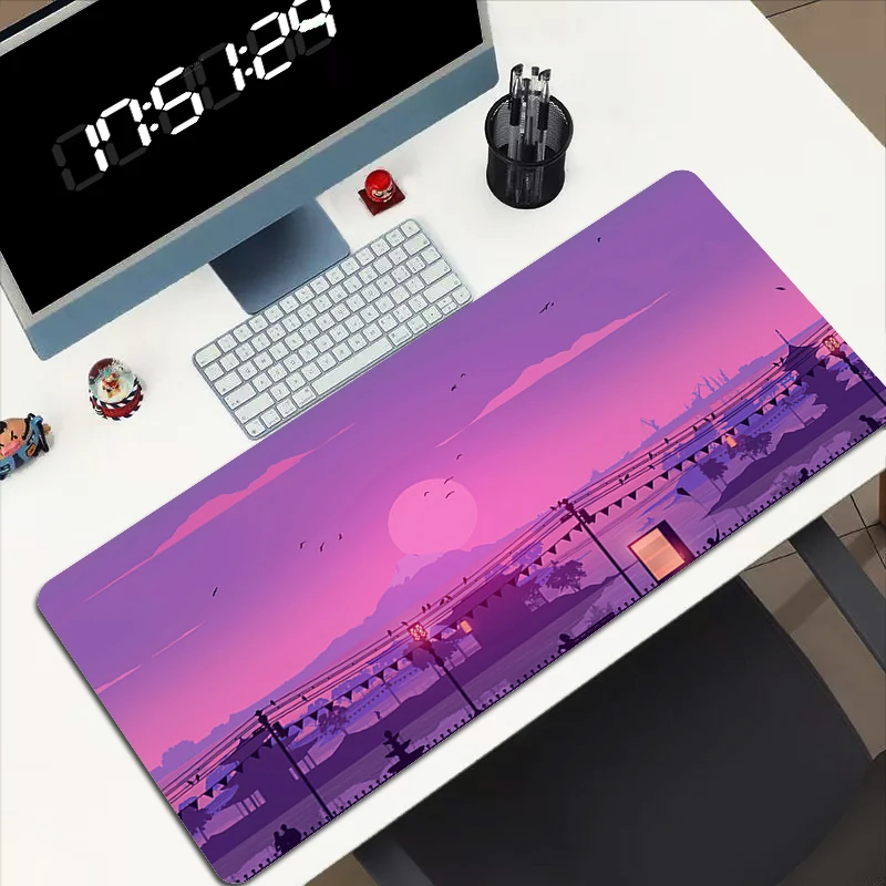 

Настольный защитный коврик для мыши Sunset Art, аксессуары для ПК, игровой коврик для мыши с клавиатурой, компьютерные настольные коврики, игровые коврики, коврики Xxl