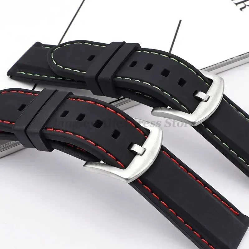 Silicone Sport Watchband - Waterproof Rubber Strap