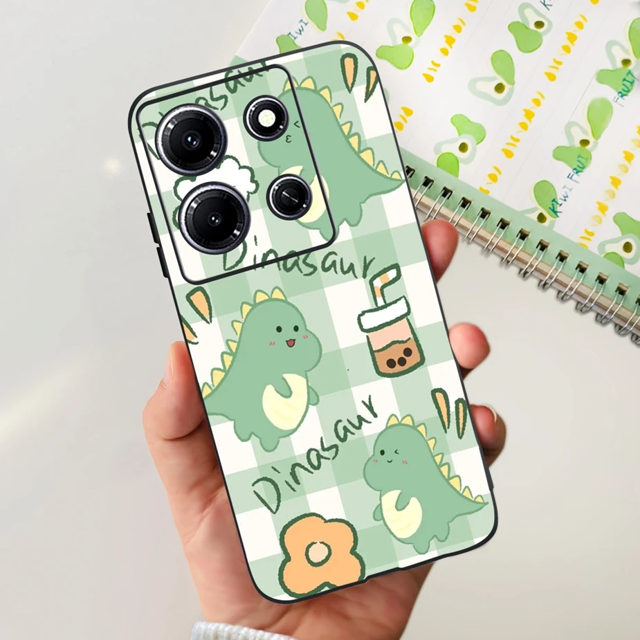 Cute Spaceman Dinosaur Soft Silicone Phone Case - Stylish Protective Bumper Cover