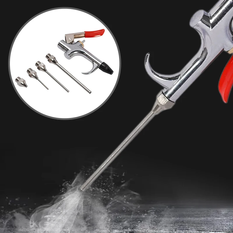 Cobra Aero Jet YWBL-WH Pistola De Soplado De Aire Con Diseño De Goma, Boquilla De Aire Adaptada A Accesorios De Compresor De Aire, Herramienta Sopladora De Polvo, Pistola Amarilla, Pistola De Soplado