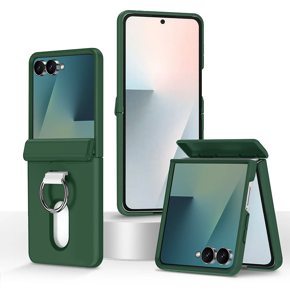 Luxury Slim Wallet Clip Phone Case with Card Slot and Finger Ring – Shockproof Cover
