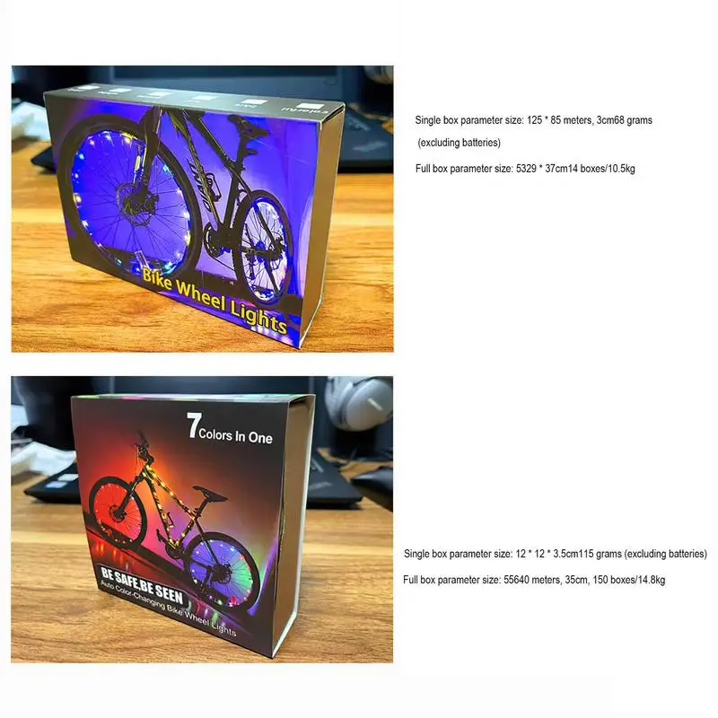 Luci LED Per Ruote Bici 20 Led &ndash; Kit Di Sicurezza Per Ciclismo Notturno E Pioggia