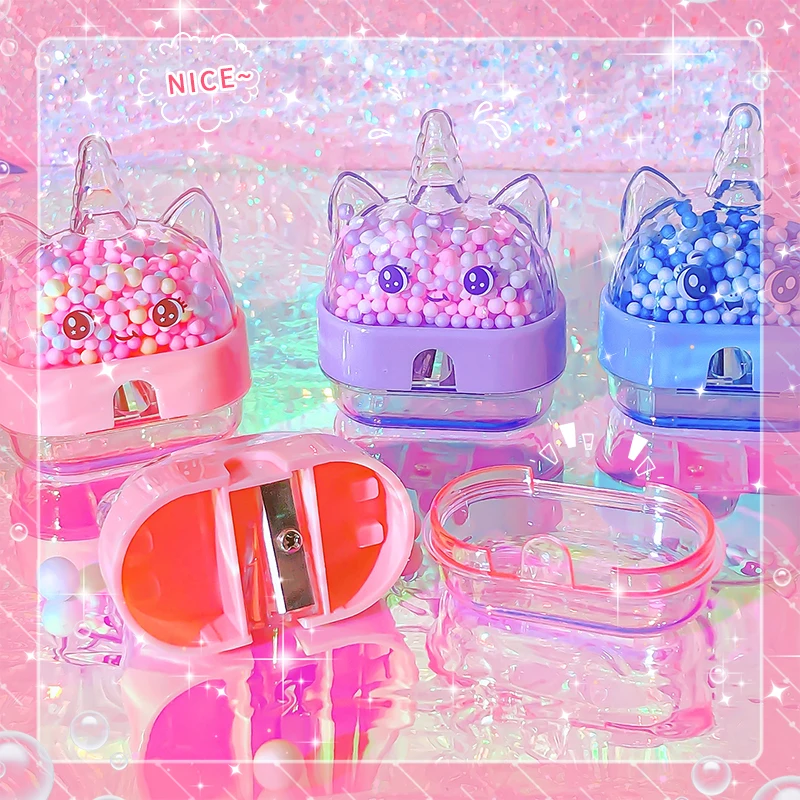 귀여운 것들 미적 카와이 예쁜 학교용 문구 유용한 사무용품 학용품 유니콘 연필깎이