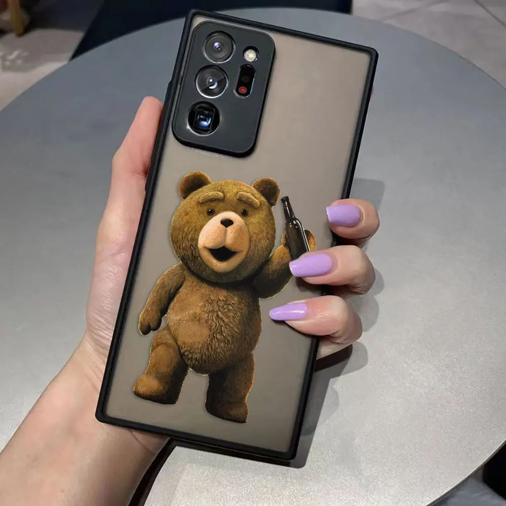 thumbnail image 1 of Matte Case for Samsung Galaxy NOTE 20 10 9 8 A13 A12 A10 A11 7 A04E A04 A03S A02 5G ULTRA Plus Case Naughty T-Teddy Bear Couple, 1 of 5