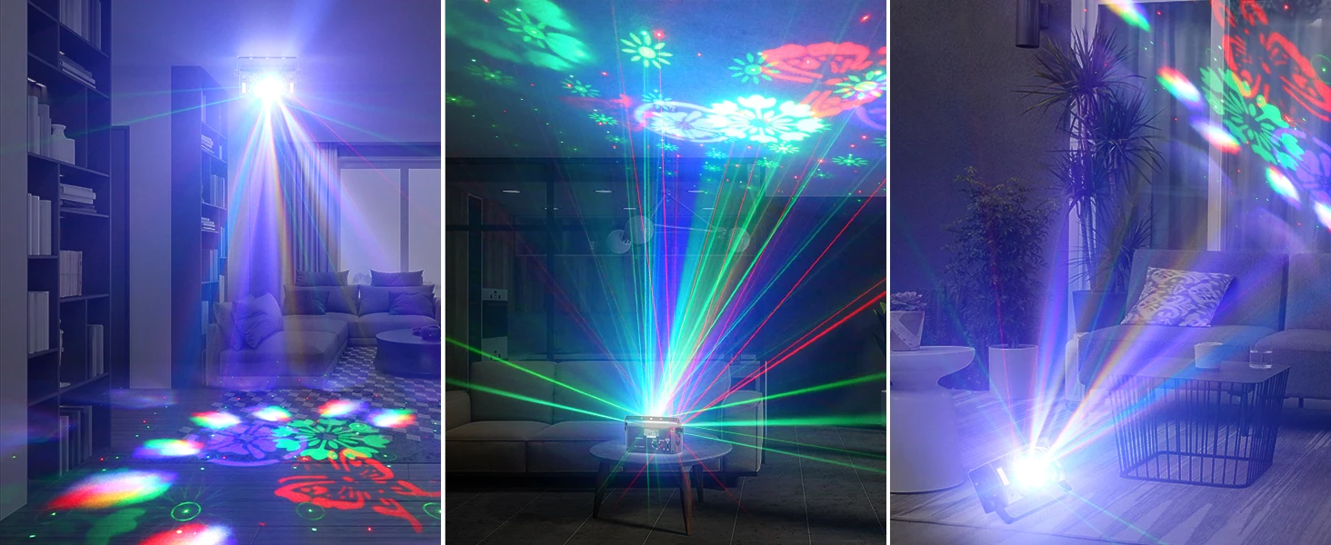 U'King 80W 6-in-1 Bee-Eye LED Bühnenlaserlicht RGBW LED Strahlmuster Bühnenlicht Stroboskop-Effekt für DJ Disco Party Hochzeit Tanz – Detail 7