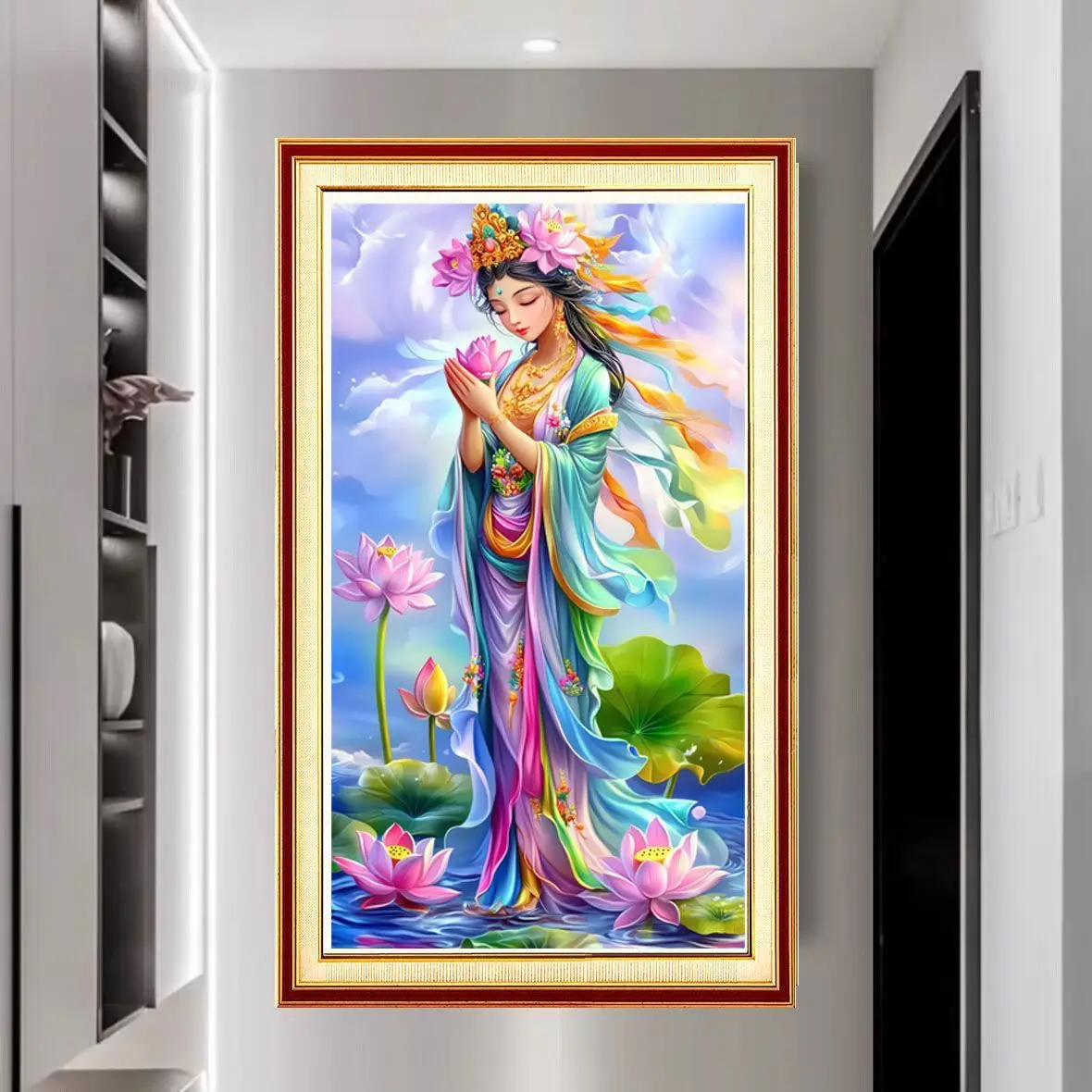 LotusPrintedKitsCrossStitch11CT9CTEmbroideryDIYCottonNeedleworkSetsCraftsWithNeedlesFlowers-AliExpress15