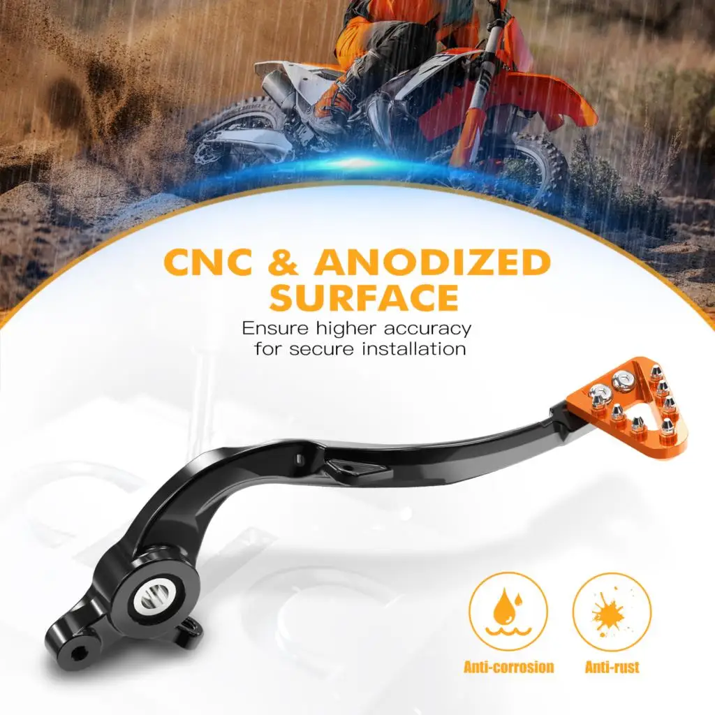 Für KTM EXC 300 TPi EXCF 350 SX 125 SXF 450 XCW500 XC XCF 2017–2023, verstellbarer, geschmiedeter Aluminium-Bremspedalhebel und Schalthebel – Detail 7
