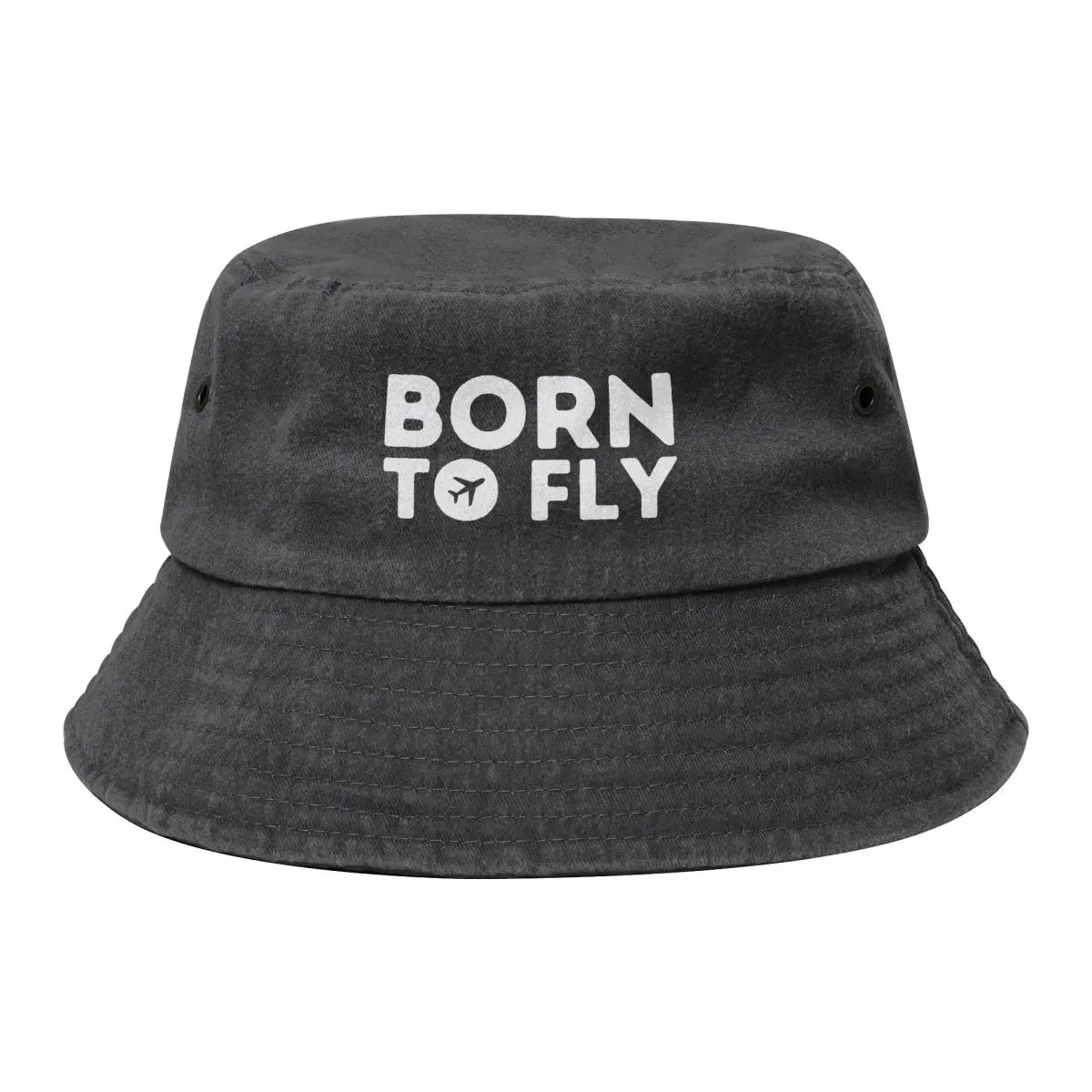 

Born To Fly Cowboy Denim Fisherman Hat With Printing