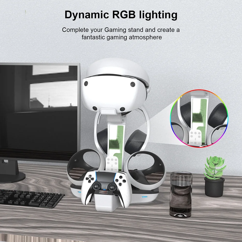 JYS PS5용 핸들 충전 보관 브래킷 PS VR2용 충전 보관 랙 다기능 충전 보관 브래킷