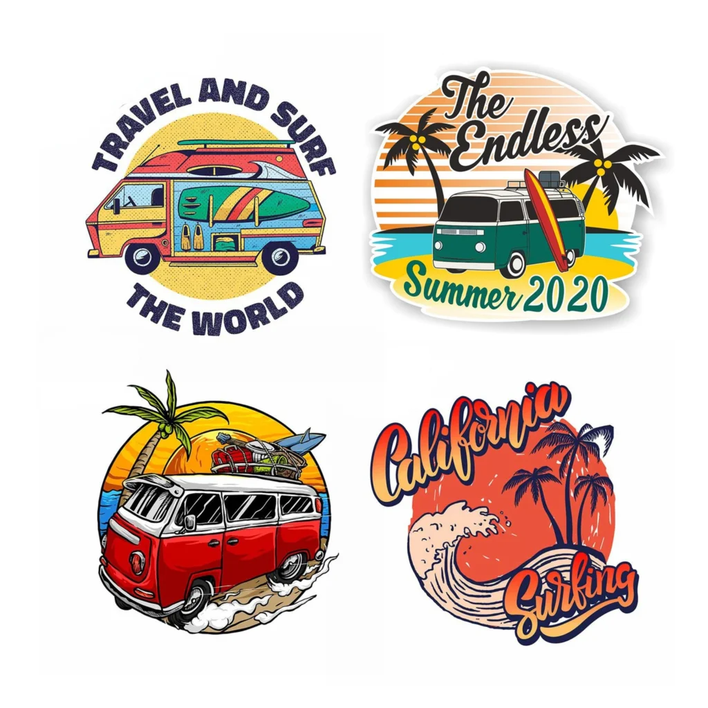 

M524# Camper Travel Bumper Anime Car Sticker VAN for Bicycle Motorcycle Accessories Laptop Helmet Trunk Wall Stickers