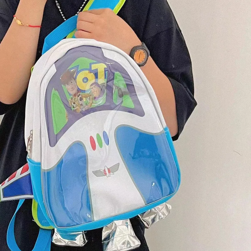 

Buzz Lightyear Packaging Bag Student Schoolbag Disney Design Y2k Backpack Large Capacity School Bag Messenger Bag Handbags