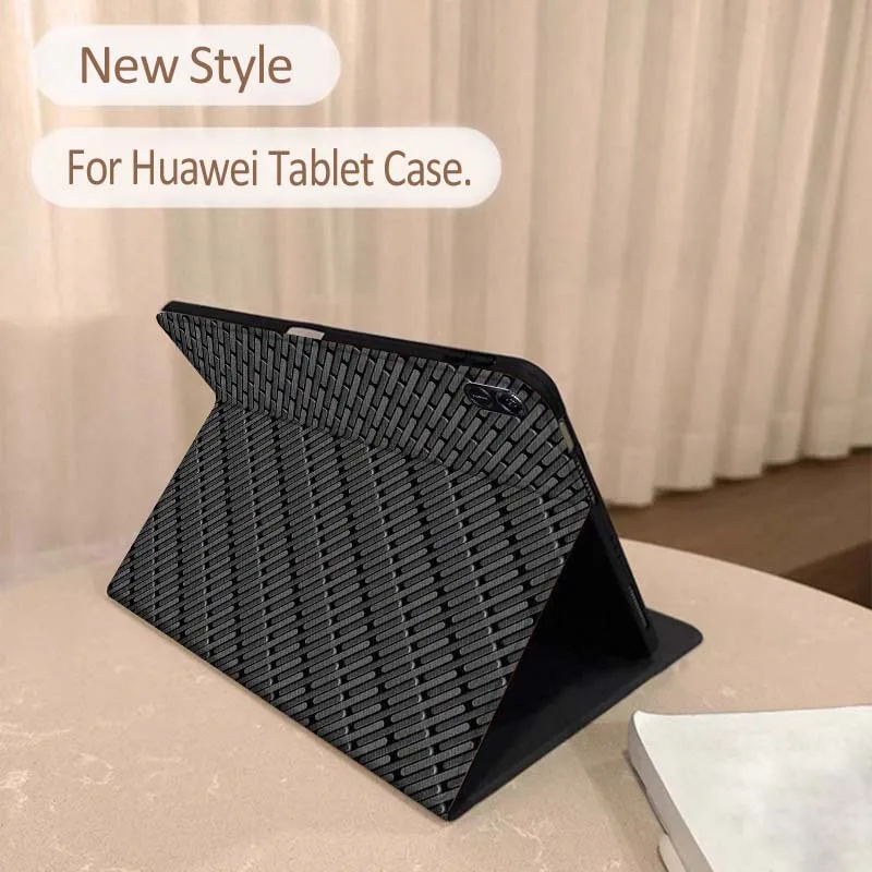 Retro Carbon Fiber Art Foldable Tablet Case Gift
