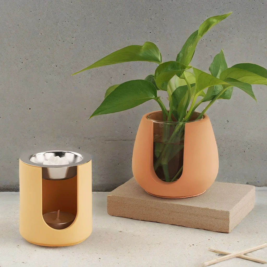 Round Concrete Silicone Mold for Aromatic Candle Holder and Hydroponic Planters