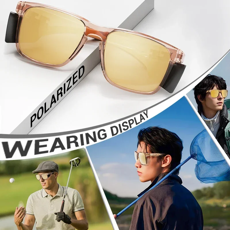 Kapvoe Glacier Sunglasses Fashion Polarized Sports Sunglasses Men Cycling Glasses Women Glasses Windproof UV400 Glasses Fishing