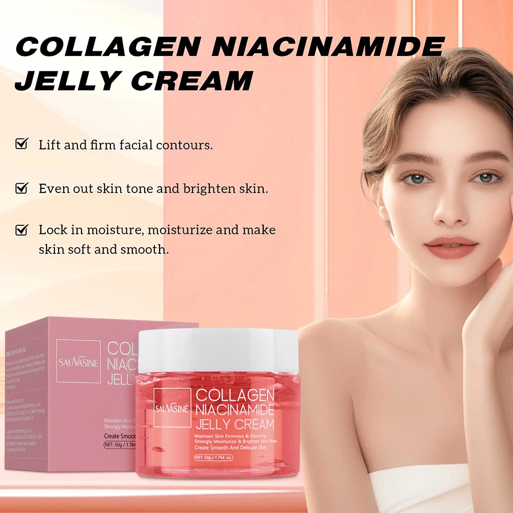 Collagen Jelly Face Cream for Dry Old Skin Care Moisturizer Lighting Nourishing Firming Fine Lines Beauty Skincare Cream Product