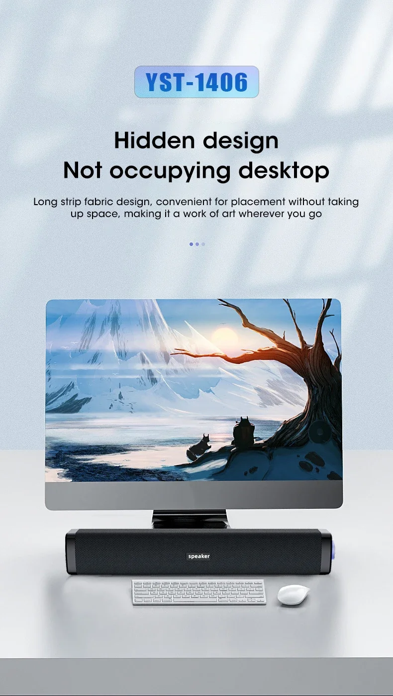 Description Picture 4 of itemBluetooth 4D Surround Speaker USB Powered Stereo Bass Sound Dual Desktop Speakers Home Surround SoundBar for Phone Laptop Tablet