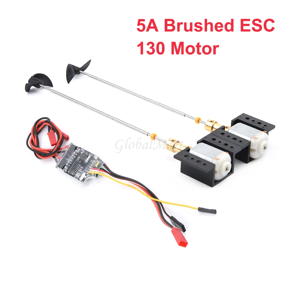 5A Brushed ESC Rc Boat Motor Drive Set 130 Motor+motor Seat+copper ...