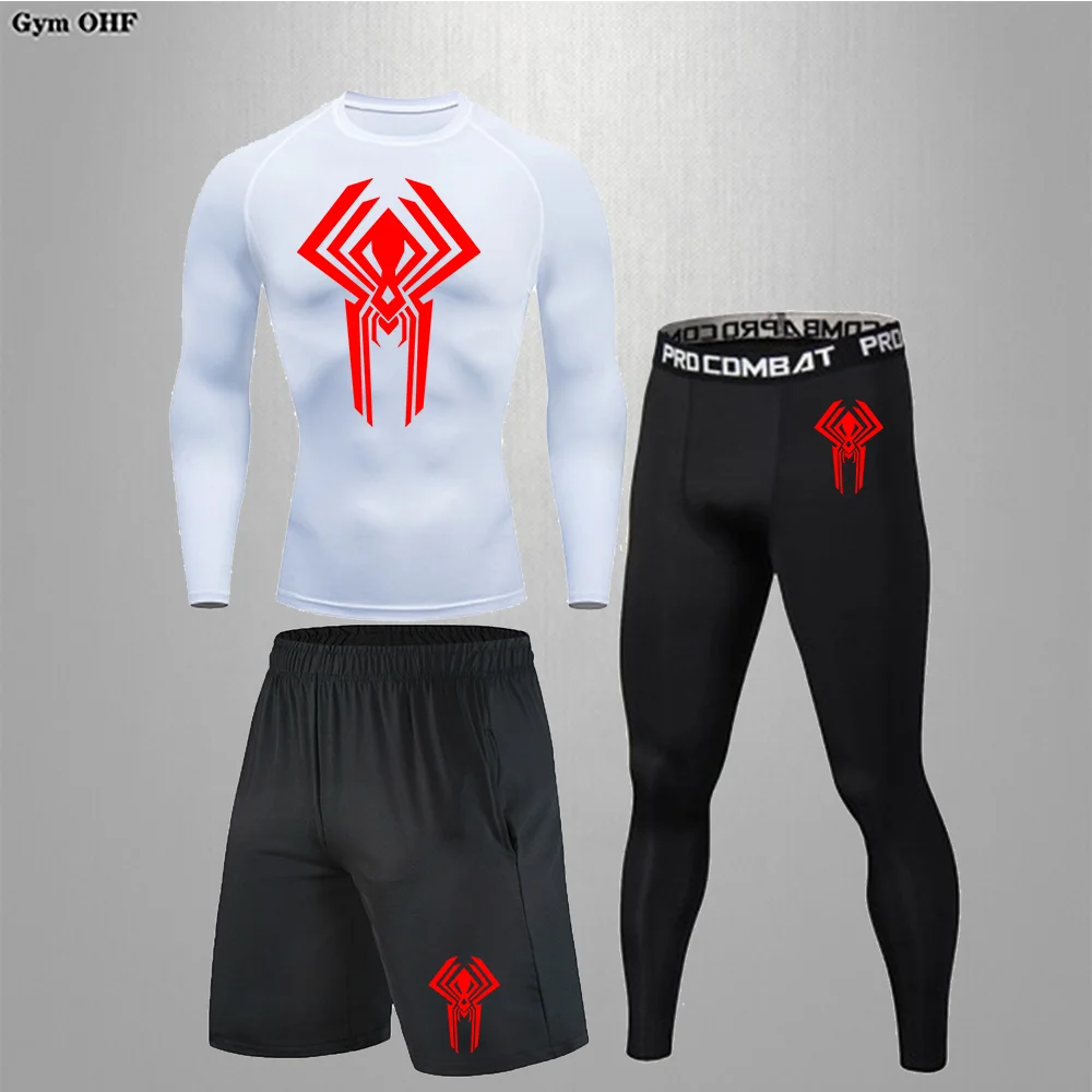 

Men's Compression Sportswear Suits Gym Tights Training Clothes Workout Jogging Sports Set Running Rashguard Tracksuit For Men