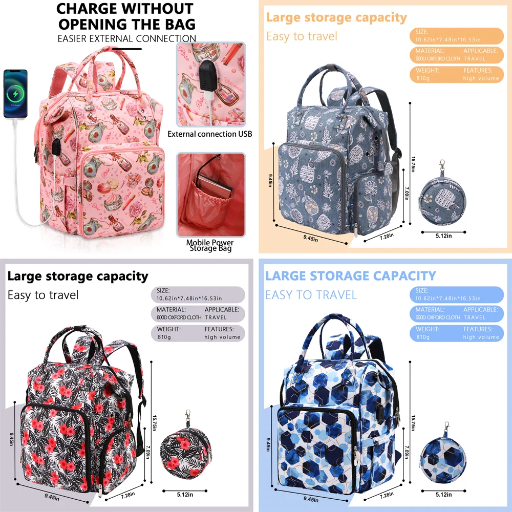 Crochet Yarn Backpack Knitting Bags For Sewing Organizer Knit Bag Rechargeable Backpack With USB For Effortless Use Comfortable