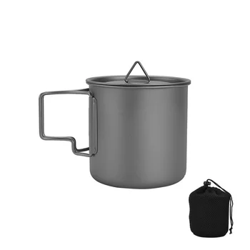 Titanium Camping Mug with Folding Handle 1