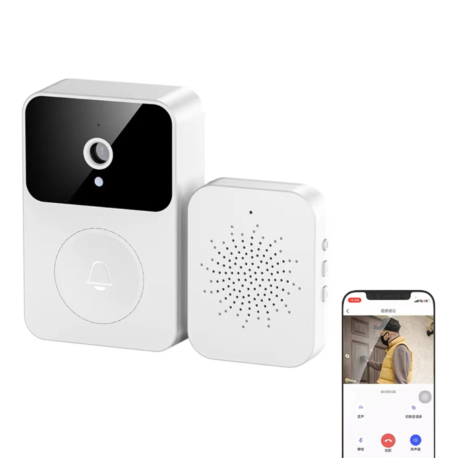 de wind is sterk vochtigheid manipuleren Smart Wireless Remote Video Doorbell Intelligent Visual Ring Doorbell Wifi  Night Vision Audio Real-time Video For Home Secure - Doorbell - AliExpress