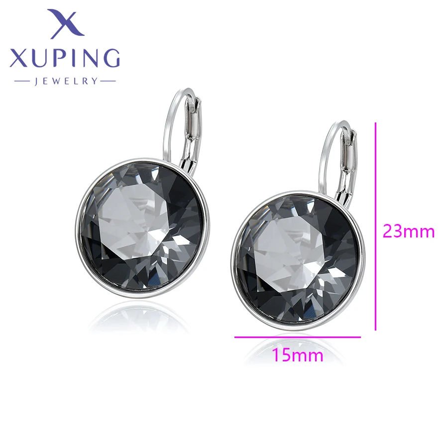 Xuping Jewelry Fashion Trendy Popular Platinum Color Crystal Earring Women Girl Birthday Gift A00615428 crystal earrings