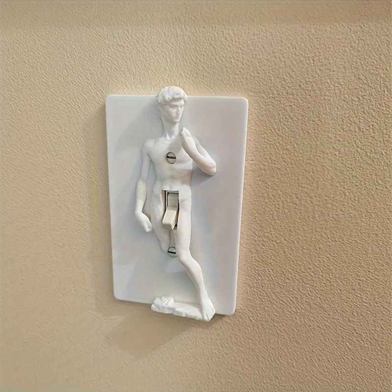 Creative Sculptural Light Switch Wall Panel Decoration Home Art Switch Board Screw Fixed Installation