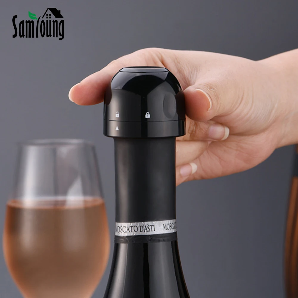 VacuumRedWineChampagneBottleStopperSparklingWineStopperSealed