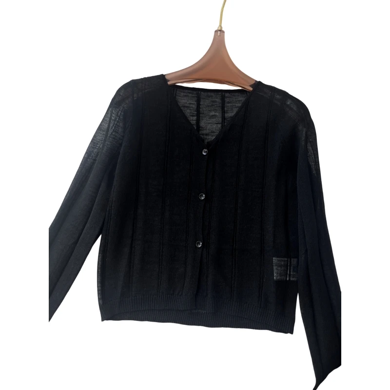 

Ramie and cotton прозрачный солнцезащитный кардиган, курортные женские пальто