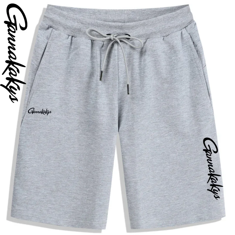 Summer Men's Fishing Pants Hiking Sports Drawstring Breathable Solid Color Shorts Fitness Breathable Running Travel Shorts