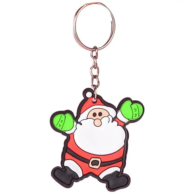 

Christmas Key Chain Crafts Snowman Santa Claus Christmas Tree Keychains Key Chains For DIY Arts Crafts Christmas Decorations