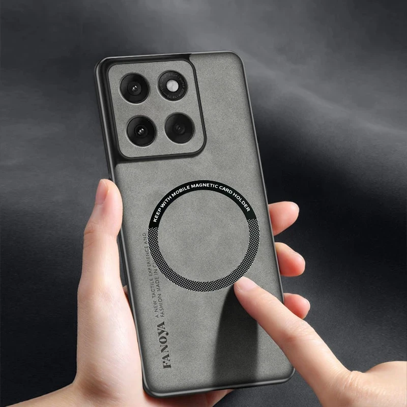 Leather Soft Phone Case with Magnetic Protection Cover