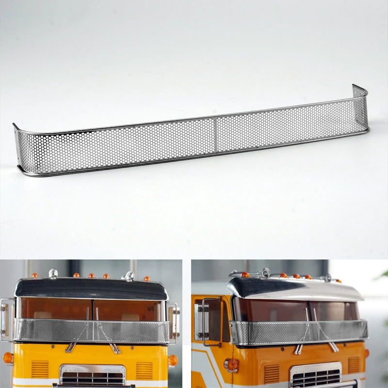 Lesu Metal Parabrezza Protection Grid Net Cover Per 1/14 Tamiya Rc Globe Liner Tractor Truck Modello Fai Da Te Car