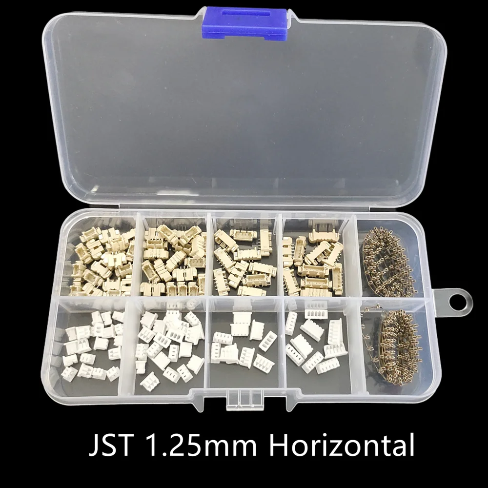 1Box ??JST1.25 SH1.0 ZH1.5 PH2.0 XH2.54 2/3/4/5P 남성 플러그 여성 소켓 수평 수직 핀 헤더 하우징 터미널 키트