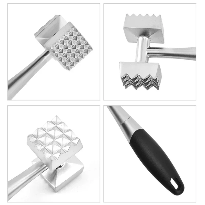 Meat Tenderizer Hammers Meat Gadgets Meat Pounder Mallets Double-sided Hammers for Pounding Beef Steak Chicken Pork