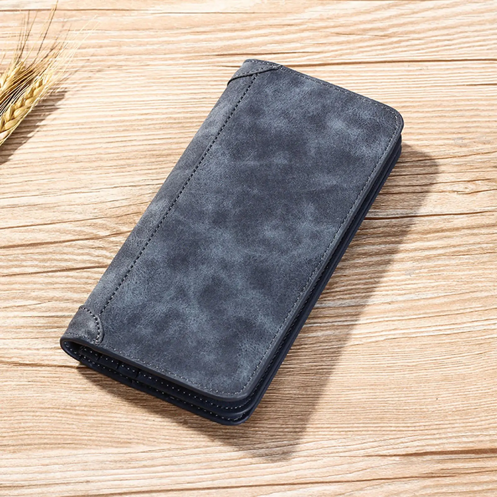 Men's Vintage Leather Wallet Card Holder Fine Workmanship Men Clutch Wallet Bag for Outdoor Traveling Shopping