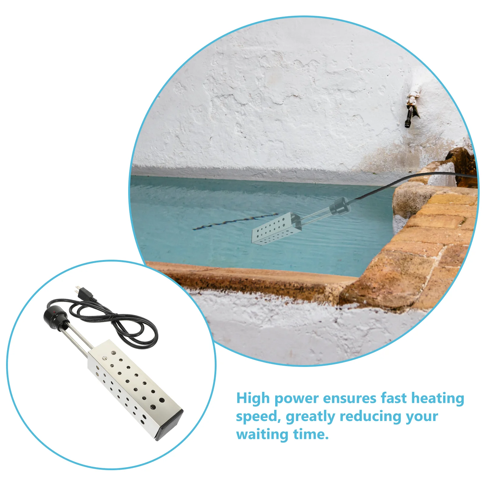 Swimming Pool Heater 1500W Simple Water Warmer Heating Tube Supplies  Submersible - AliExpress